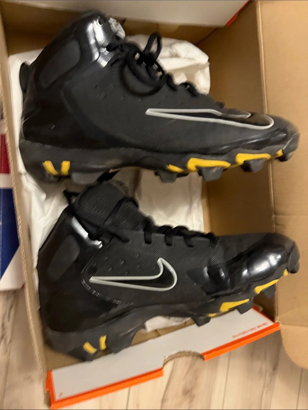 Nike Black High-Top Sneakers with White Swoosh Accents